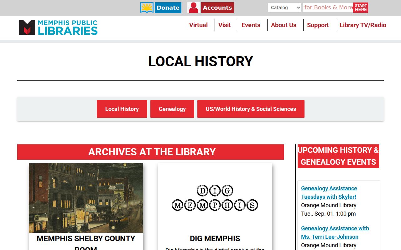 Bartlett city directory research at Memphis local history collections